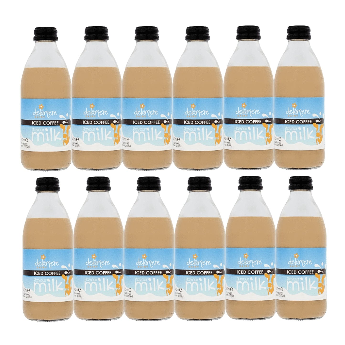 Delamere Dairy Iced Coffee Flavour Milk - 240ml Glass Bottle