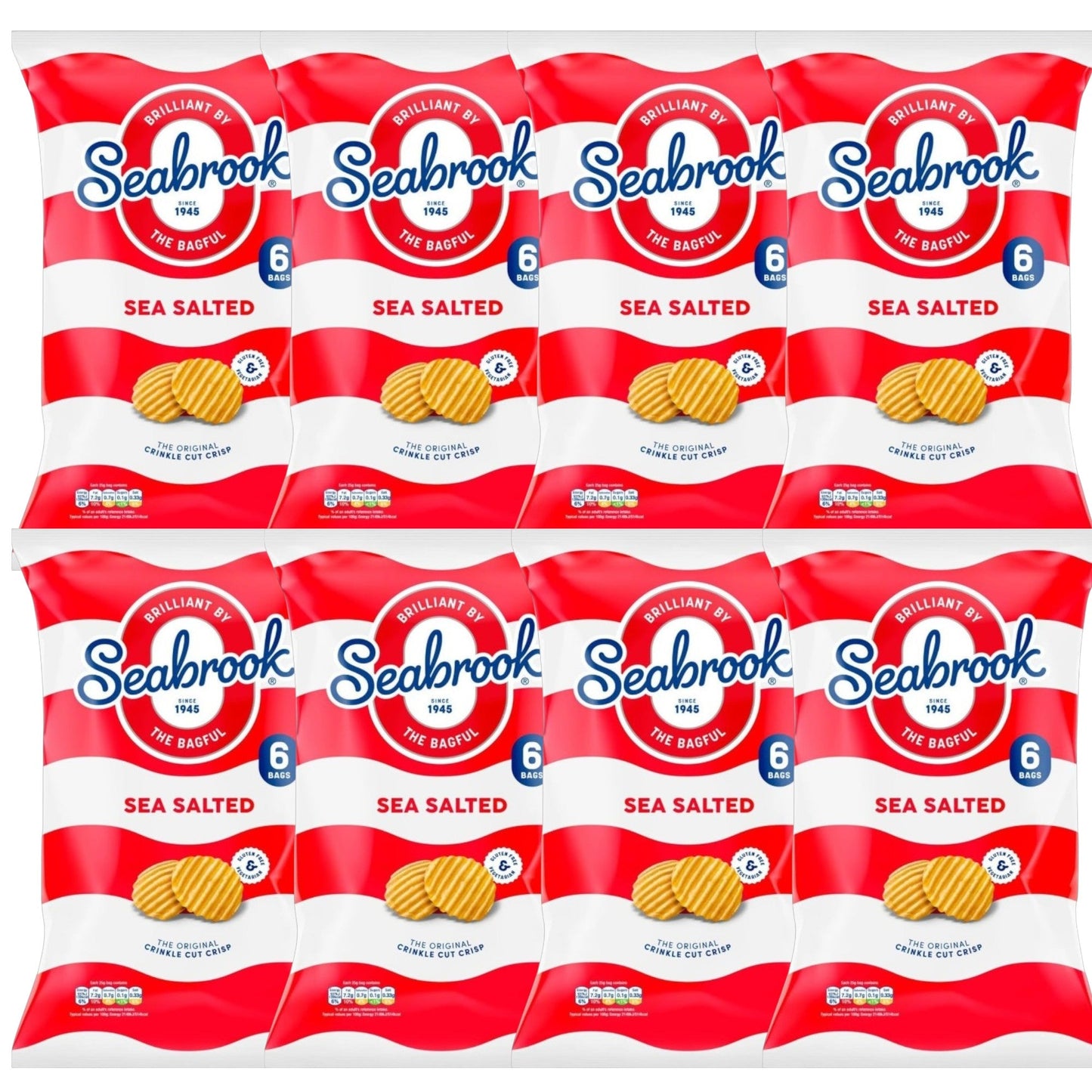 Seabrook Sea Salted Crisps Multipack - 6 x 25g