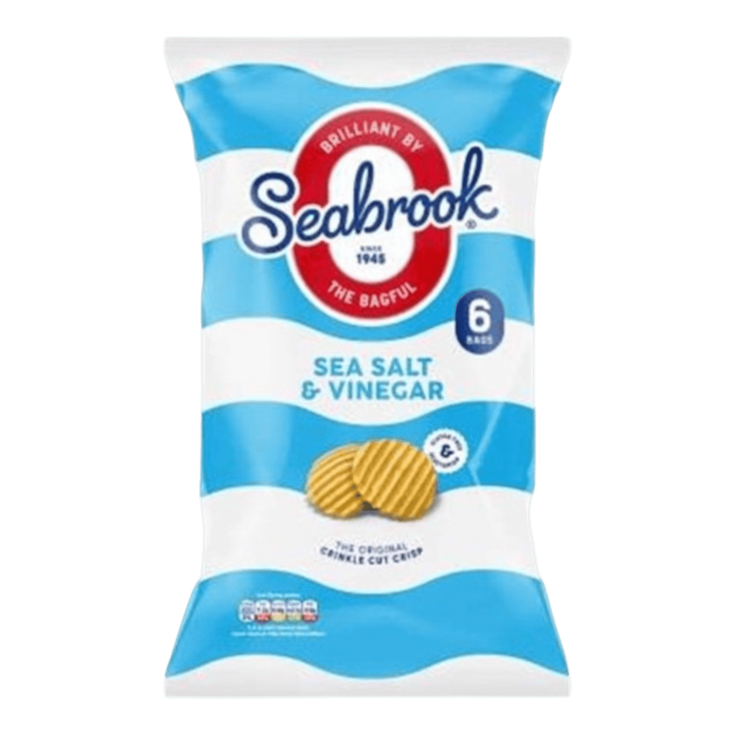 Seabrook Sea Salt & Vinegar Multipacks - 6 x 25g - Spec Milk 24 hrs