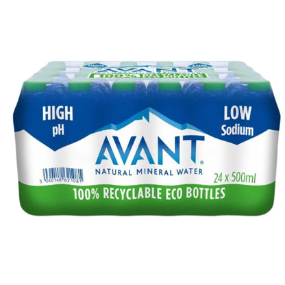 Avant Natural Mineral Water | 24 x 500ml Case | High pH & Low Sodium