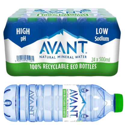 Avant Natural Mineral Water | 24 x 500ml Case | High pH & Low Sodium