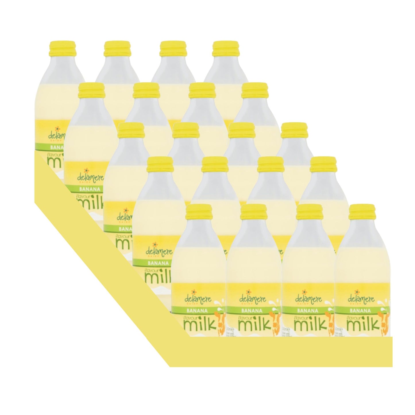Delamere Dairy Banana Flavour Milk - 240ml Glass Bottle