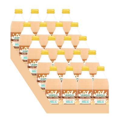 Delamere Dairy Salted Caramel Flavour Milk – 240ml Glass Bottle
