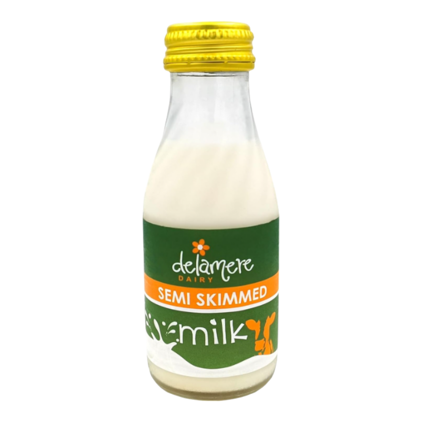 Delamere Semi Skimmed Cow's Milk Sterilised - 97ml Glass Bottle