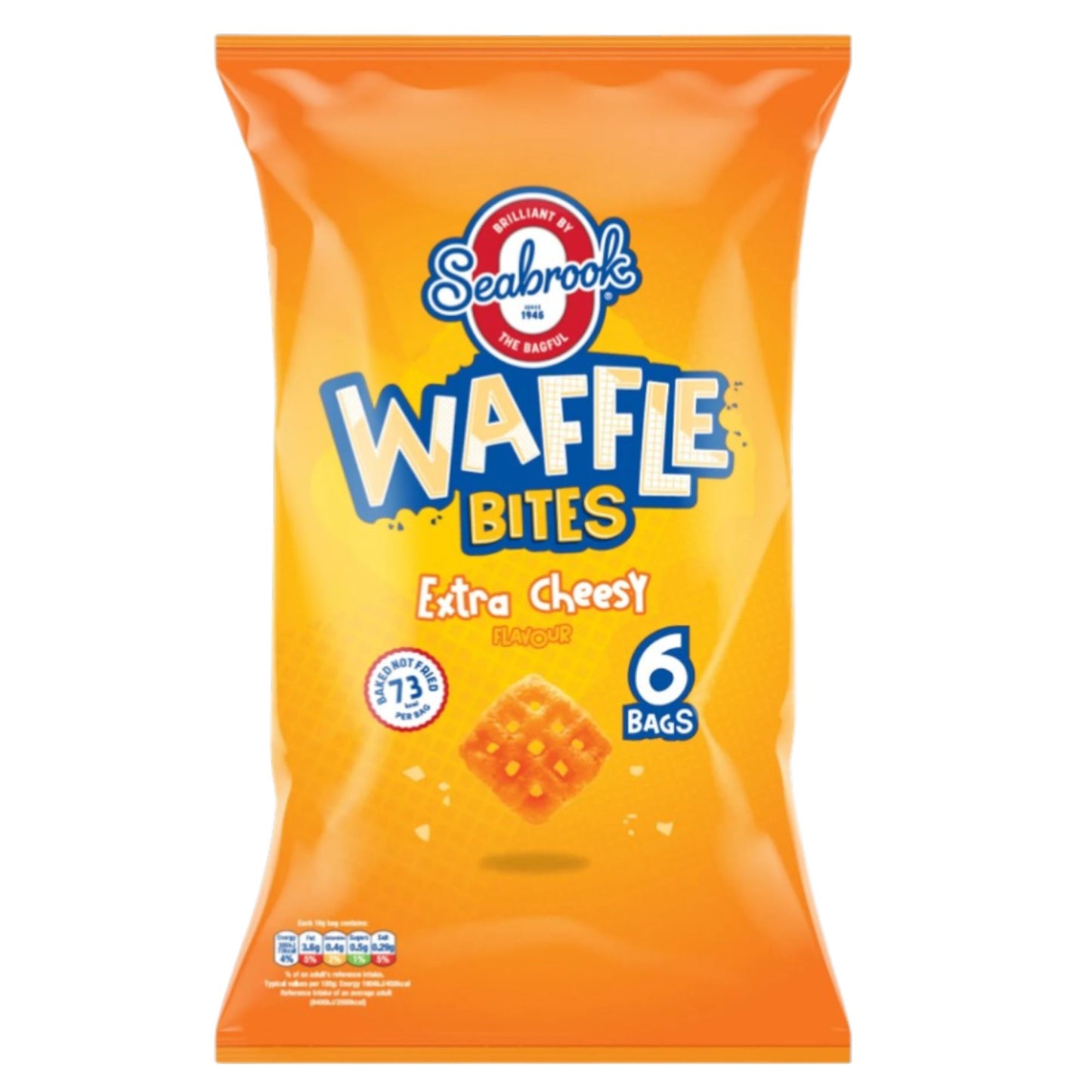Seabrook Waffle Bites | Extra Cheesy | 6 x 16g Multipack