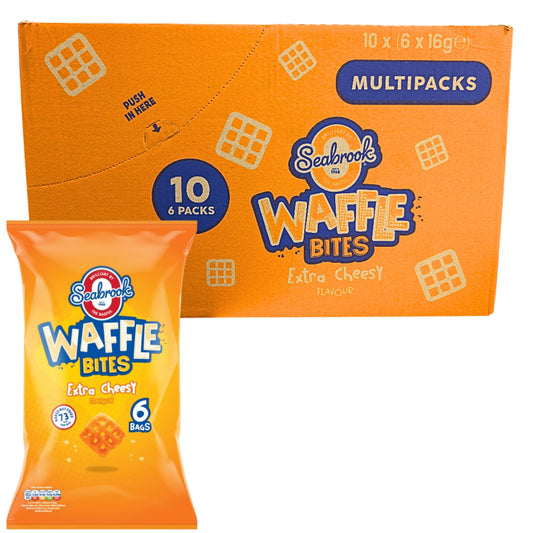 Seabrook Waffle Bites | Extra Cheesy | 6 x 16g Multipack