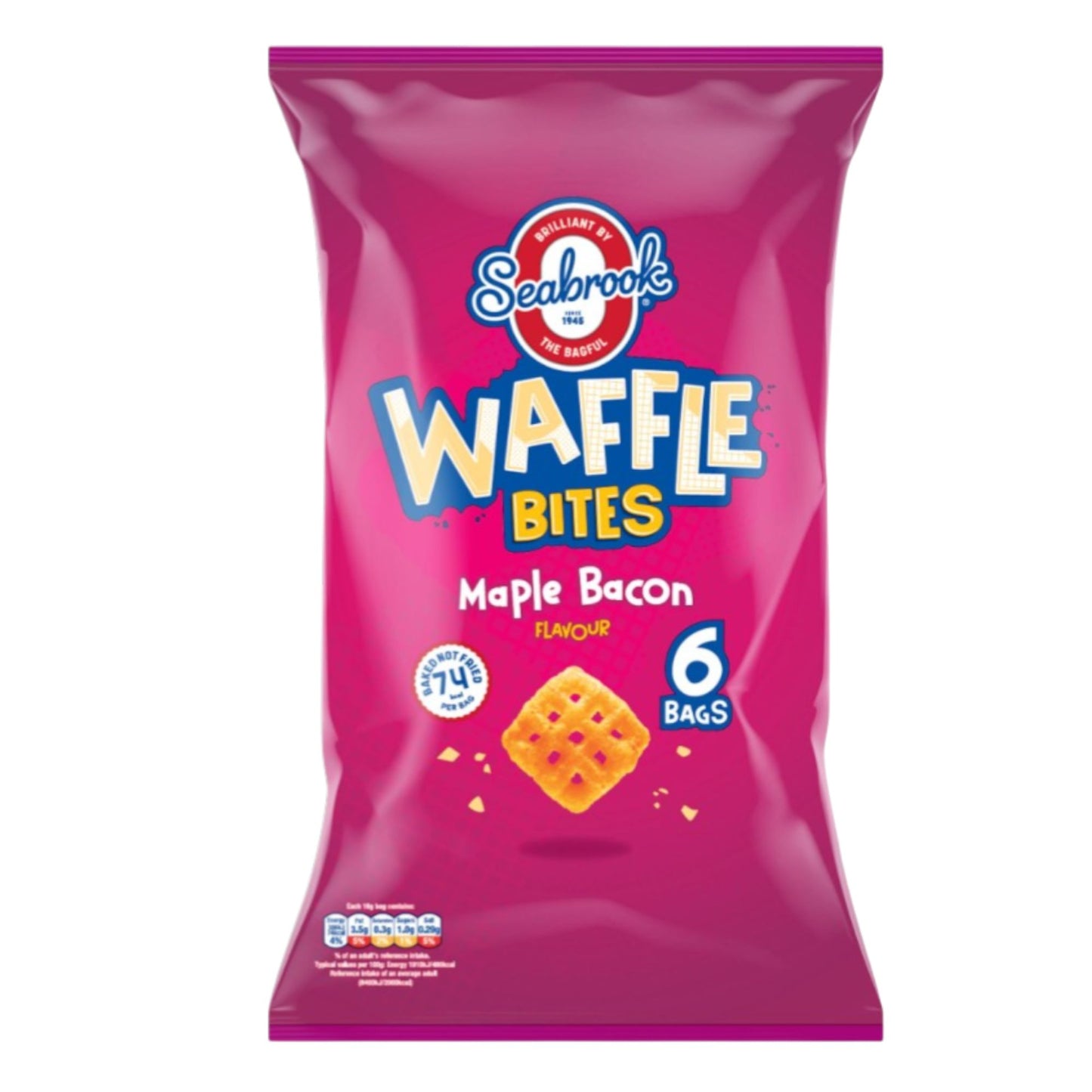 Seabrook Waffle Bites | Maple Bacon | 6 x 16g Multipack