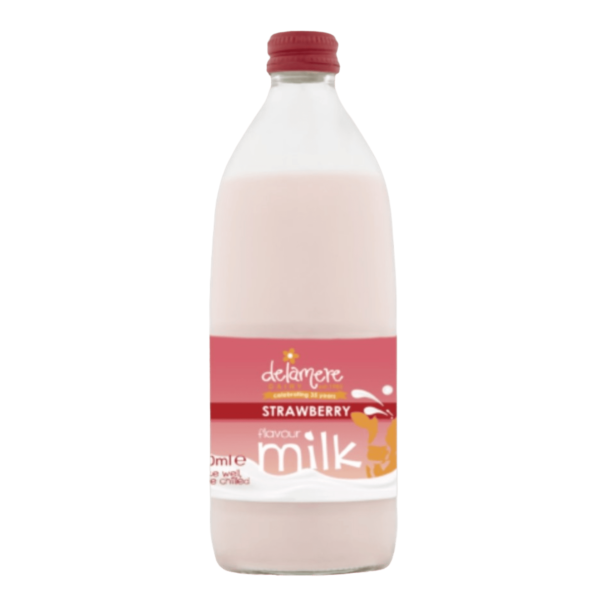 Delamere Dairy Strawberry Flavour Milk - 500ml - Spec Milk 24 hrs